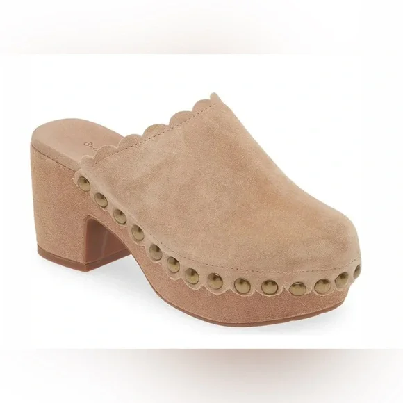 Chocolat Blu Tan Suede Clogs - Picture 1 of 1